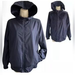 Tommy Hilfiger Women's Size M - Reversible Fleece & Nylon Bomber Blue Jacket